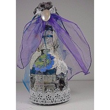 Shabby Chic Bottle Handmade Decorated w/laces, brooches, ribbons and bling   173420781584
